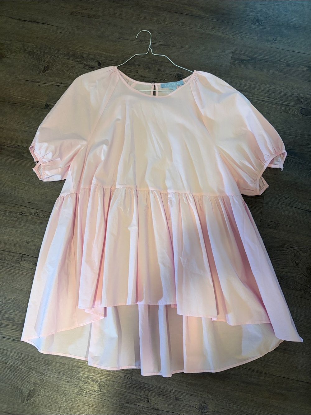 Hill House Light Pink Ruffle Peplum Blouse
